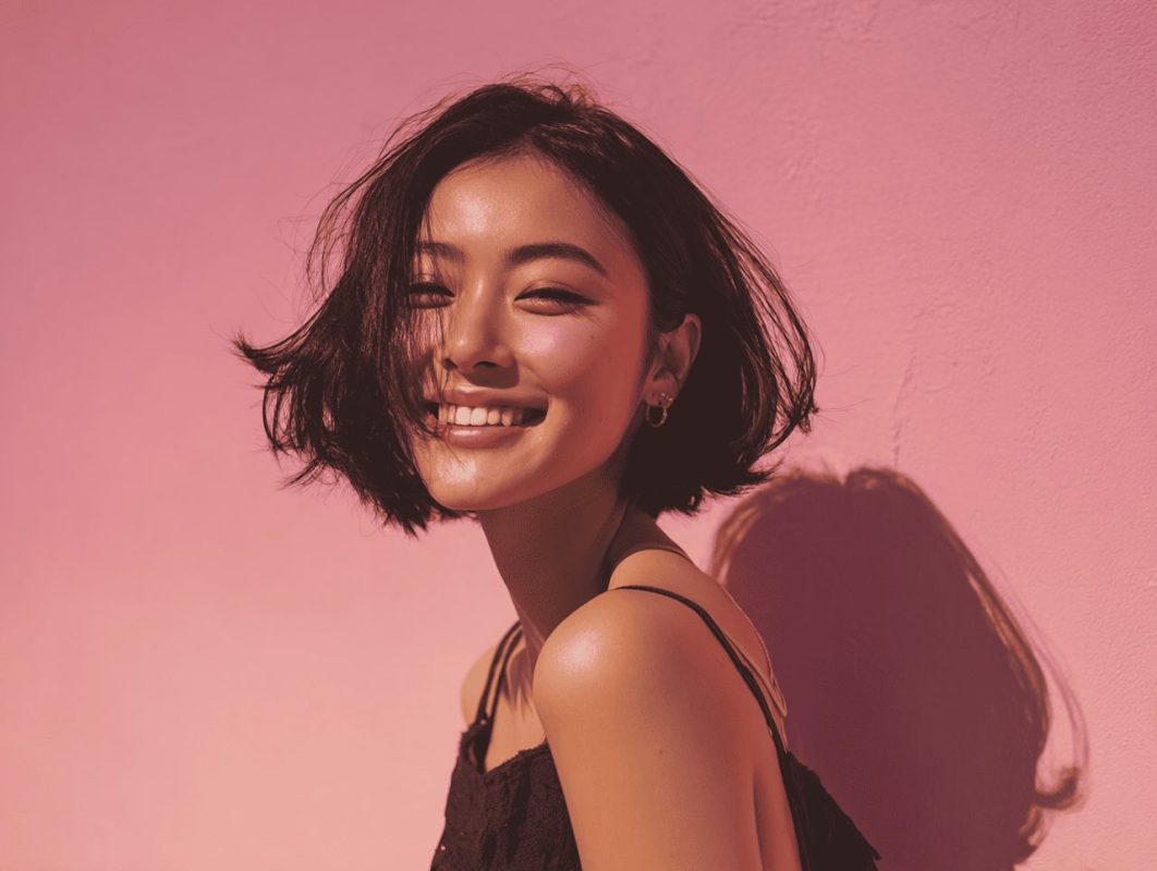 A smiling woman with clear skin, suggesting successful wart removal.