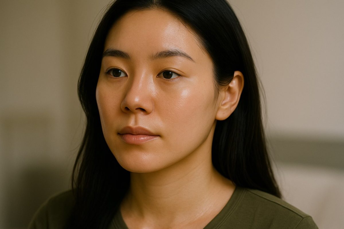 Woman with smooth, clear, and glowing skin after laser skin rejuvenation treatment.