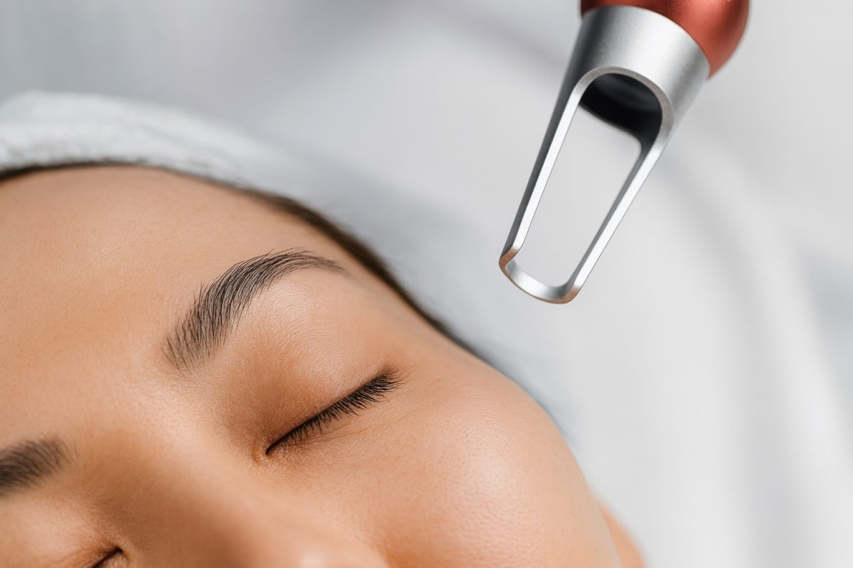 Close-up of laser device, highlighting the importance of professional treatments instead of DIY treatments.