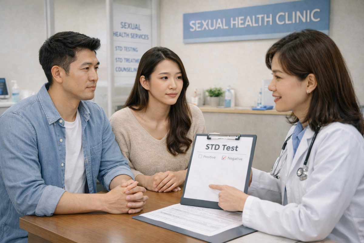 Pasangan yang menerima diagnosis daripada doktor kesihatan seksual